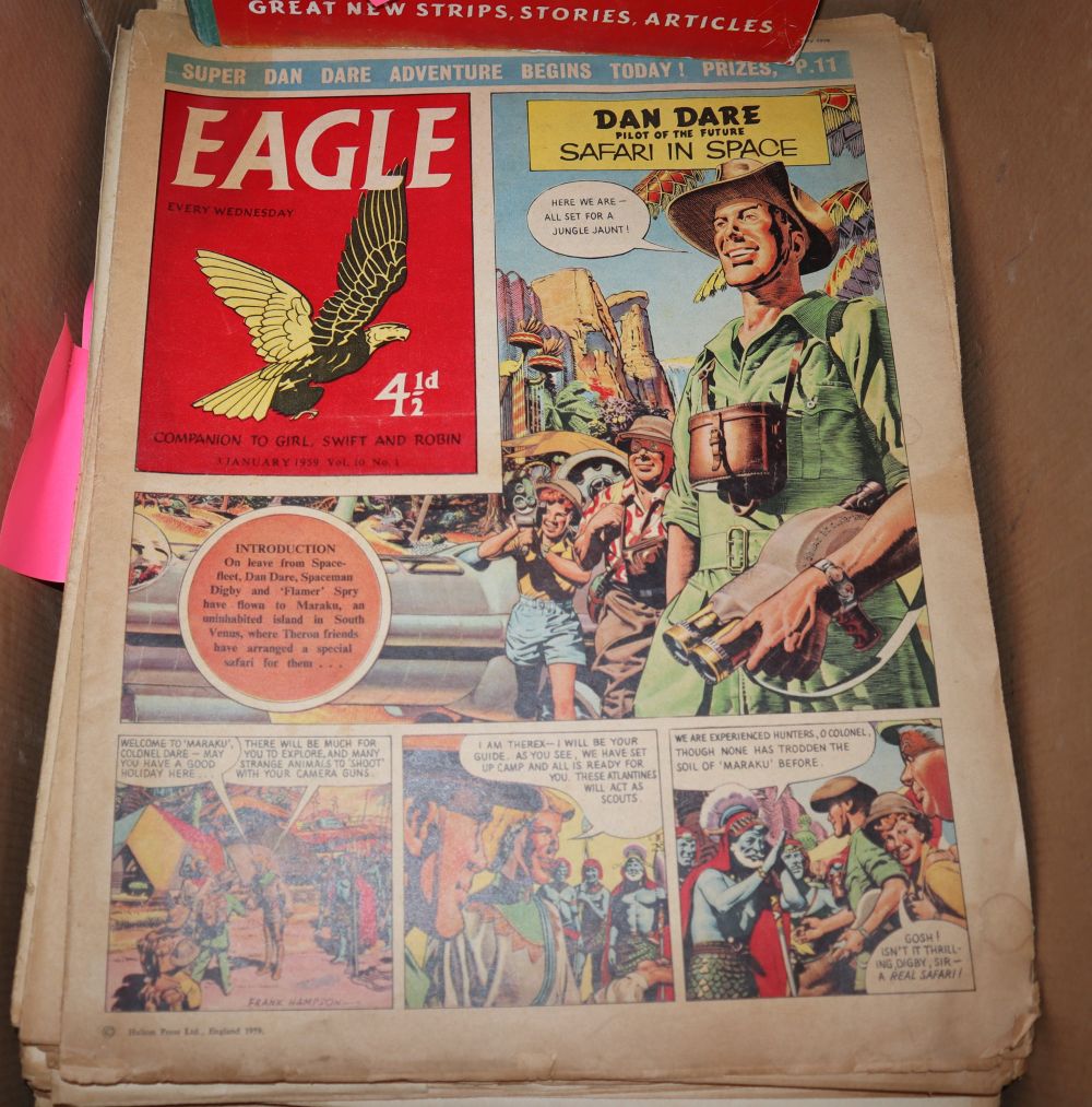 A collection of Eagle comics and an annual